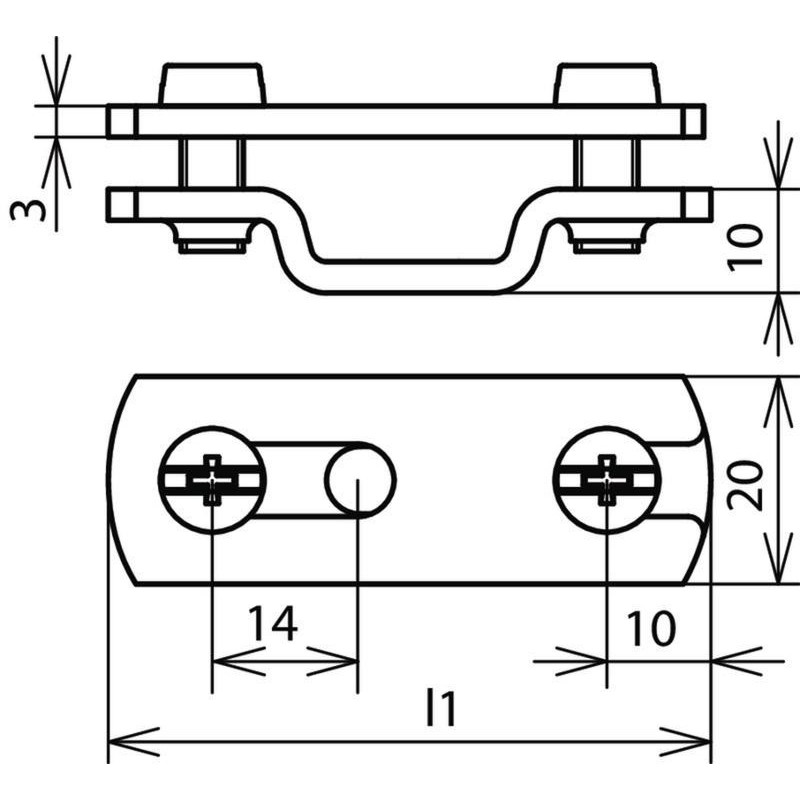 Flachbandhalter FBHZS30B6.5X16STTZN