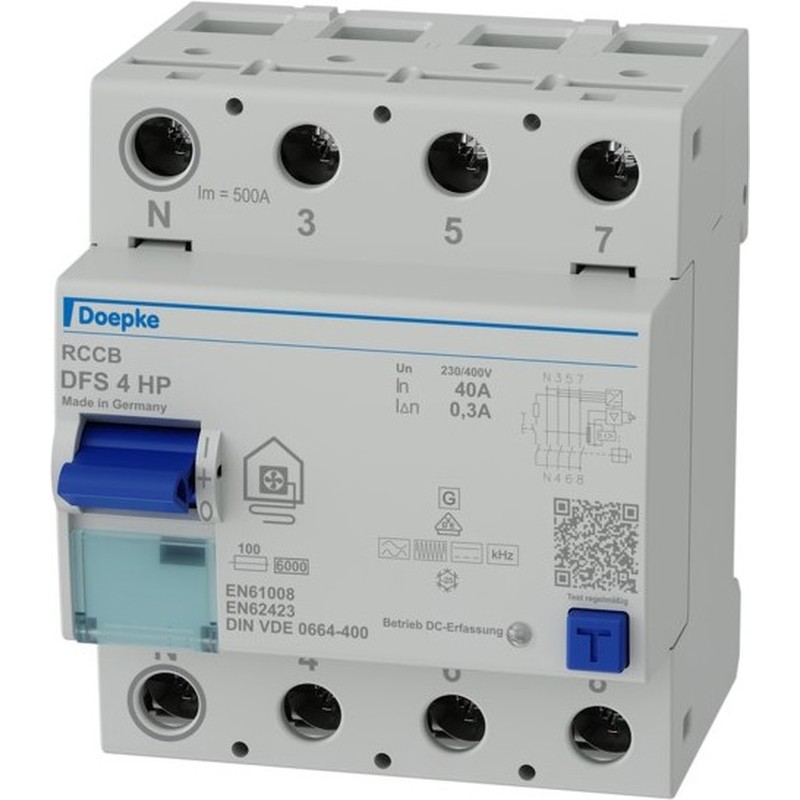 FI-Schutzschalter DFS4 040-4/0,30-HP