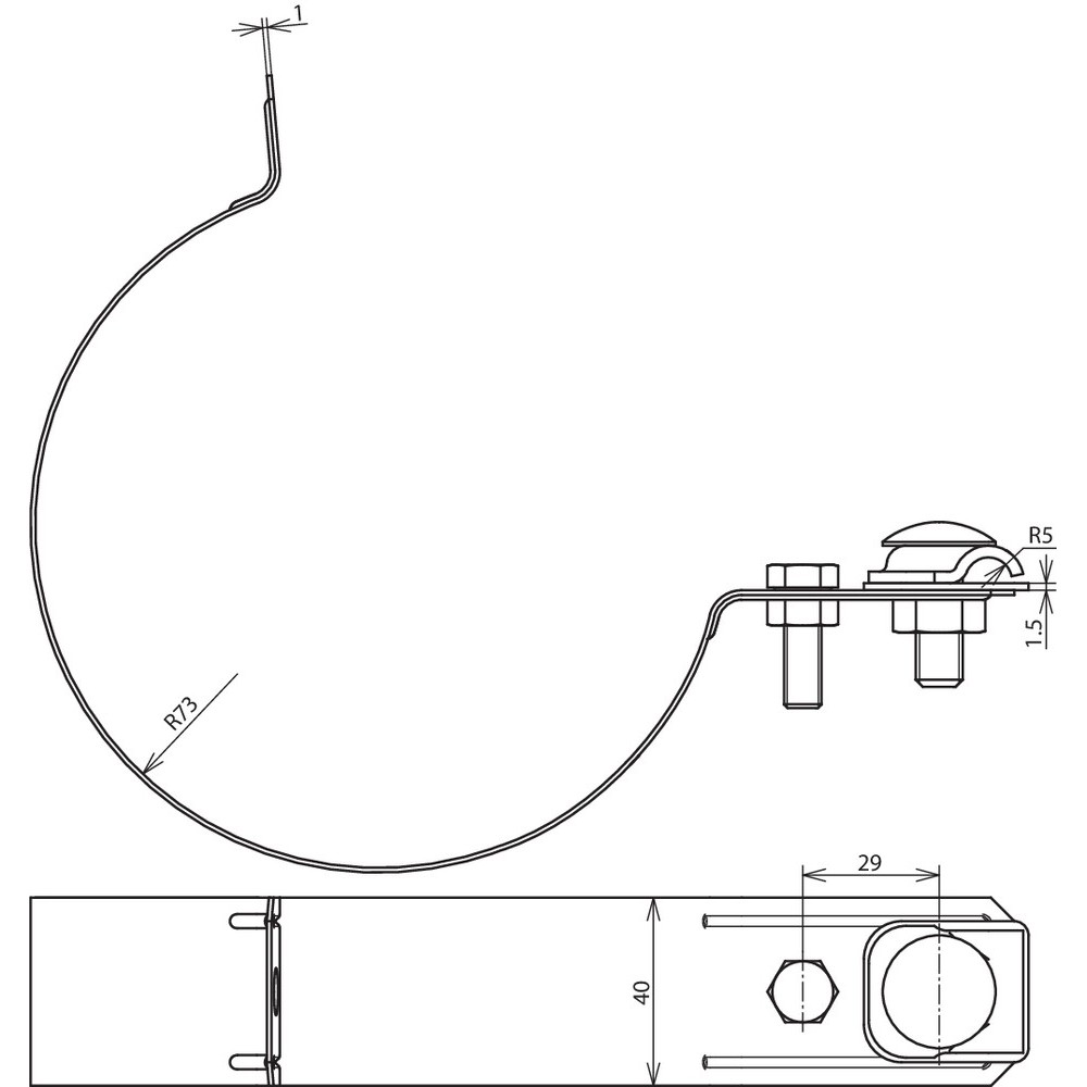 Regenrohrschelle ZMRRS100KB610CUSTTZN