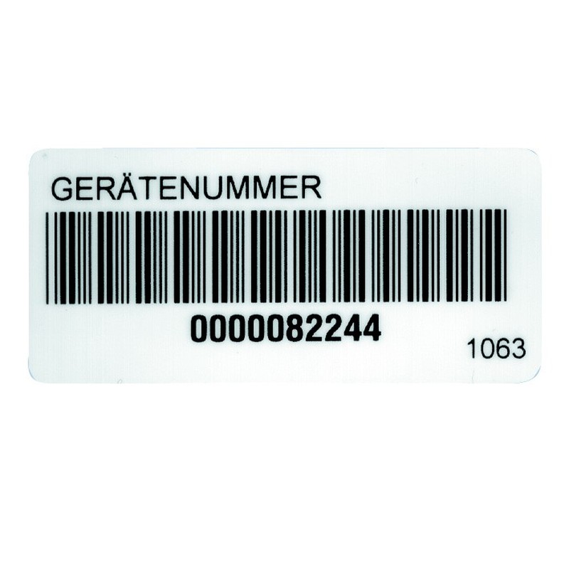 Barcode-Aufkleber FTC00001063D(VE250)