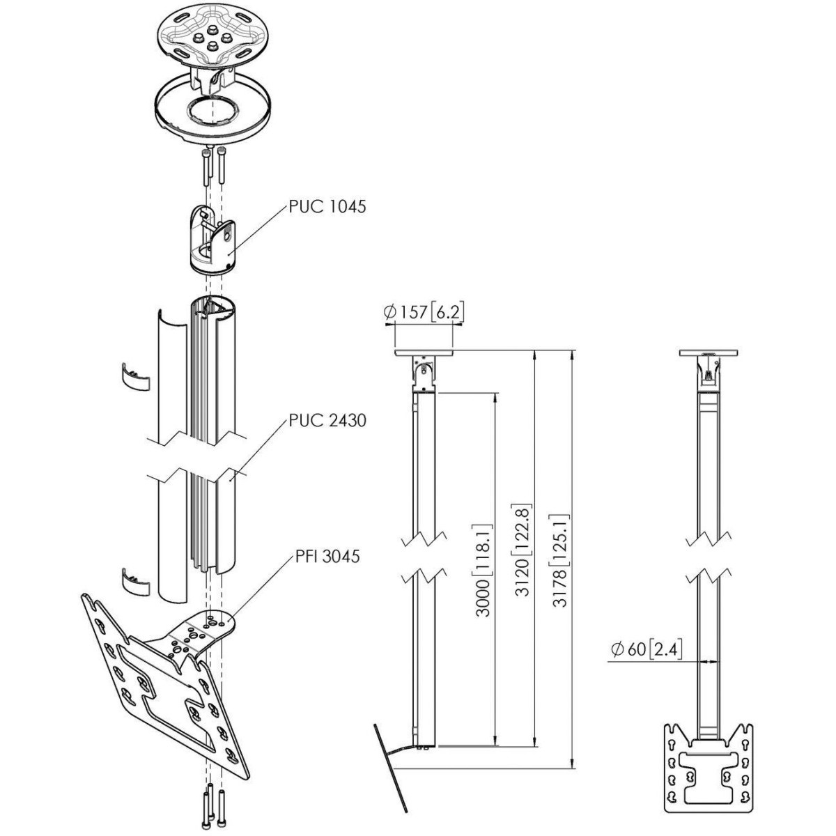 Einzelprofil VESA 200x200 CT243022 si