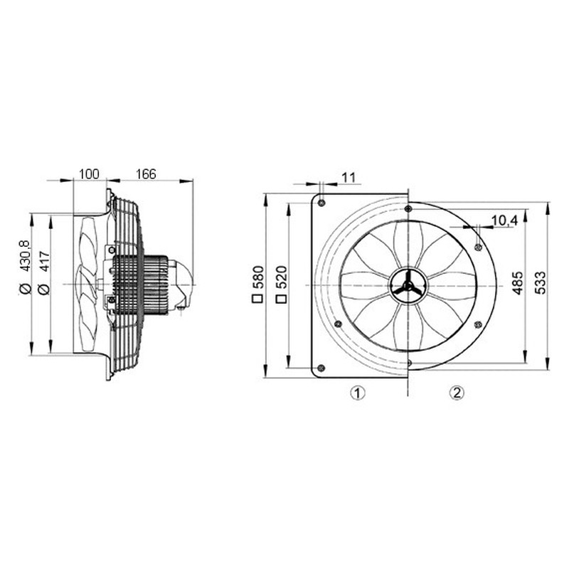 Ventilator EZQ 40/4 B