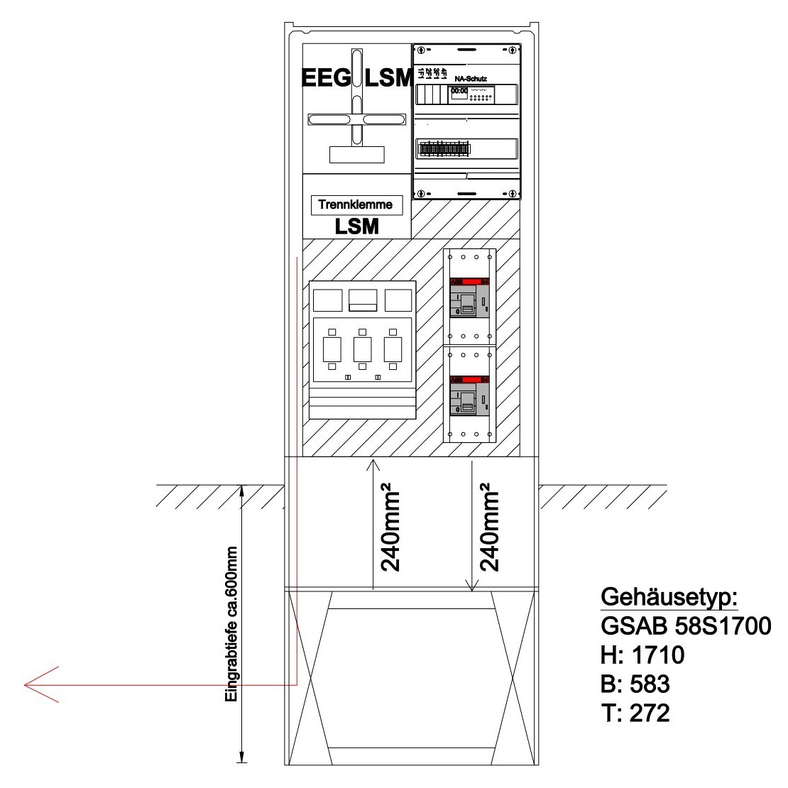 Anschlußsäule bis 200kW 58S1700-AR01-200kW