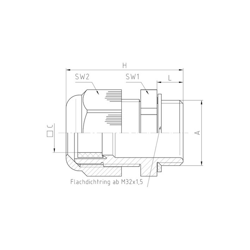 Kabelverschraubung 50.632 PA 7001FK1