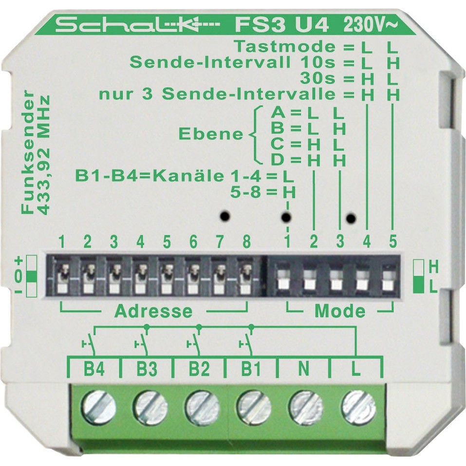 Funk-Sender UP FS3 U4 (230V AC)