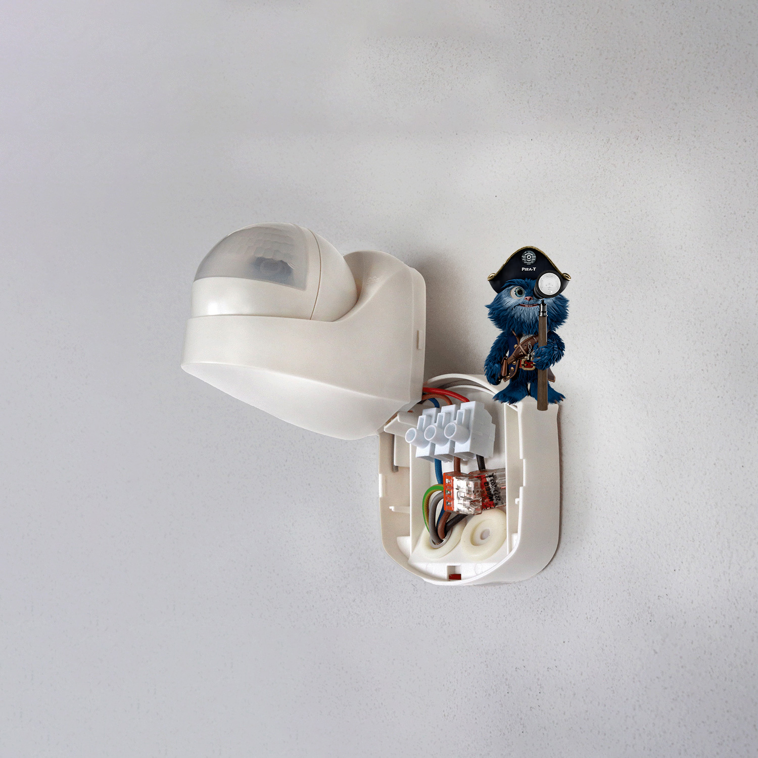 PIRA TO AP Bewegungsmelder Wand außen, 180° halbrund, max. 10 m, Exit-On, 200 W LED 1030206
