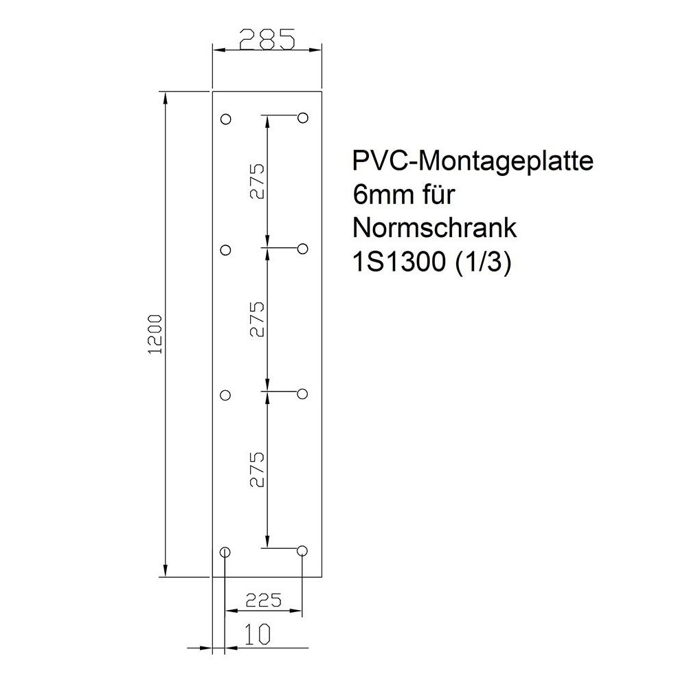 1/3-Montageplatte 1M1-3-1300