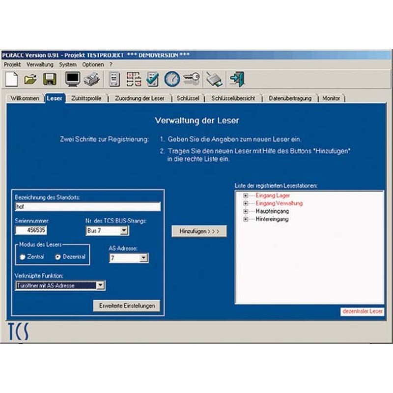 Anwenderprogramm PCITACC-0100