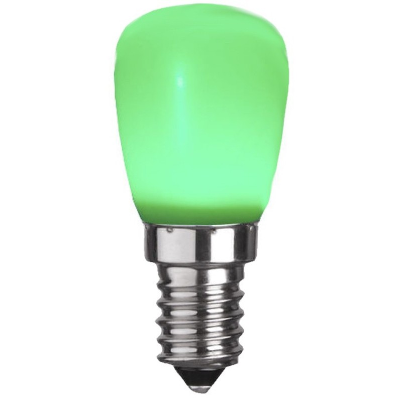 LED-Birnenlampe E14 27x59mm 230V grün 30881