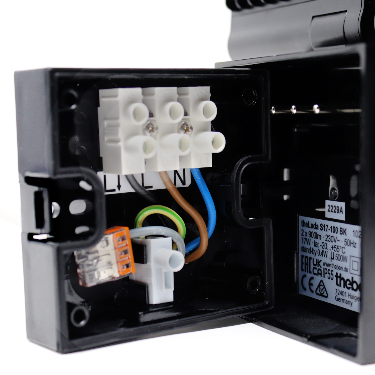 TheLeda S17-100 BK LED-Strahler dreh-/ schwenkbar Bewegungsmelder 4000 K neutralweiß 1020803