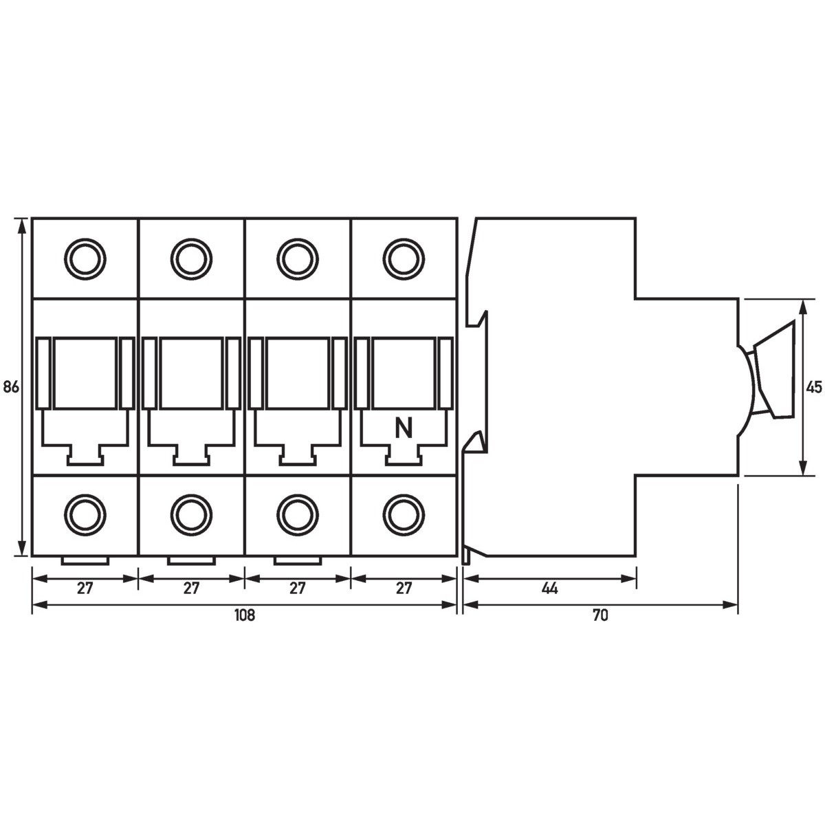 Lasttrennschalter Tytan II D0-63-3+N