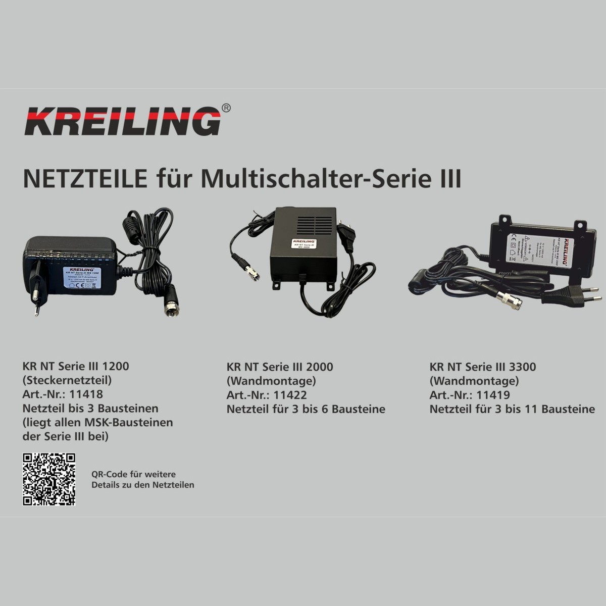 Netzteil m. F-Anschluss KR NT III MS 3300