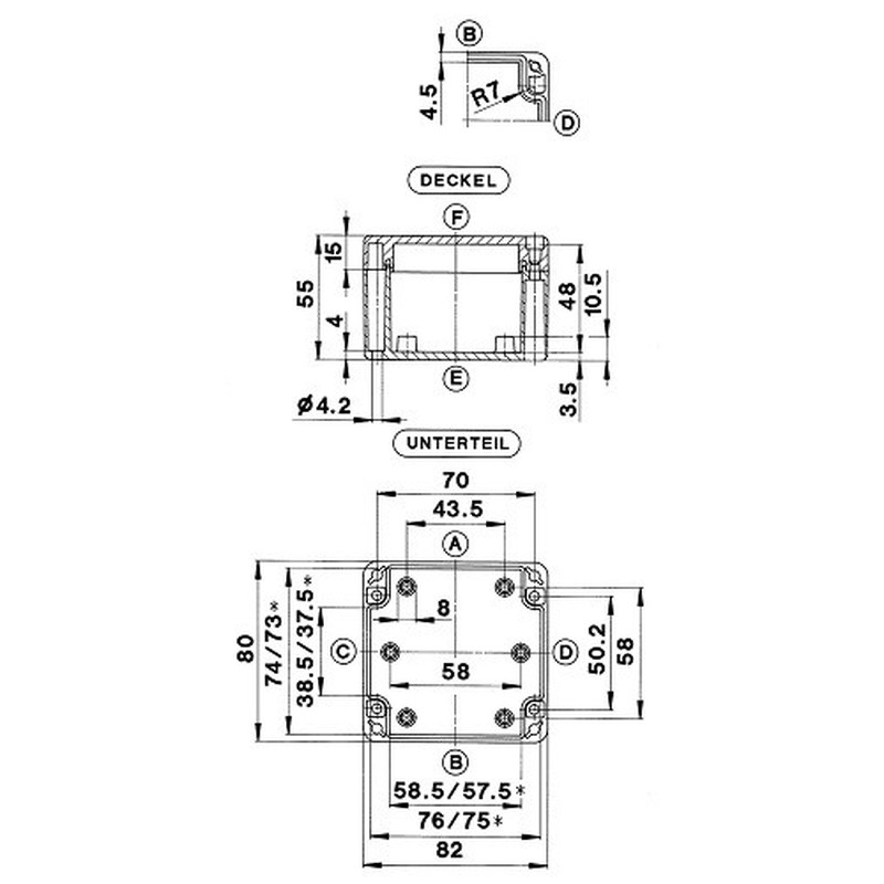 ABS-Gehäuse GEH.CT-542 T