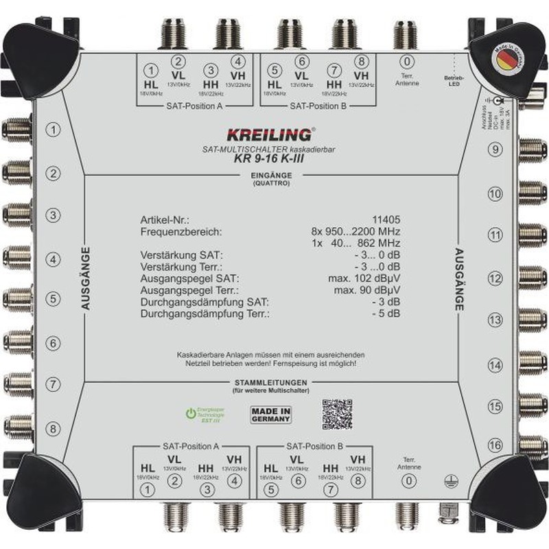 Kaskaden-Multischalter KR 9-16 K-III
