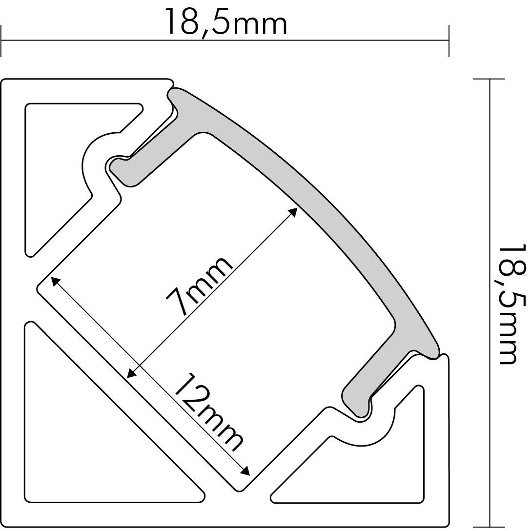Alu Eck-Profil 2m 5011146805