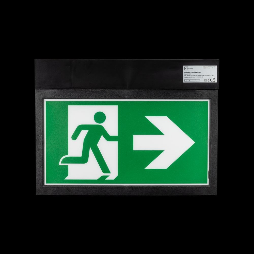Rettungszeichenleuchte UnlimitedLCBS-Tblack
