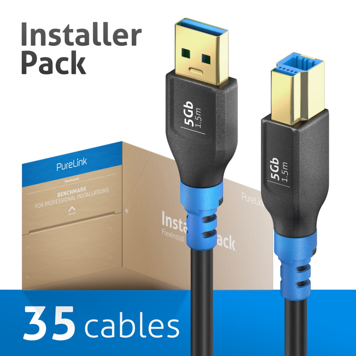 USB-A>B Kabel 1,5m FI-U300-015-PCK