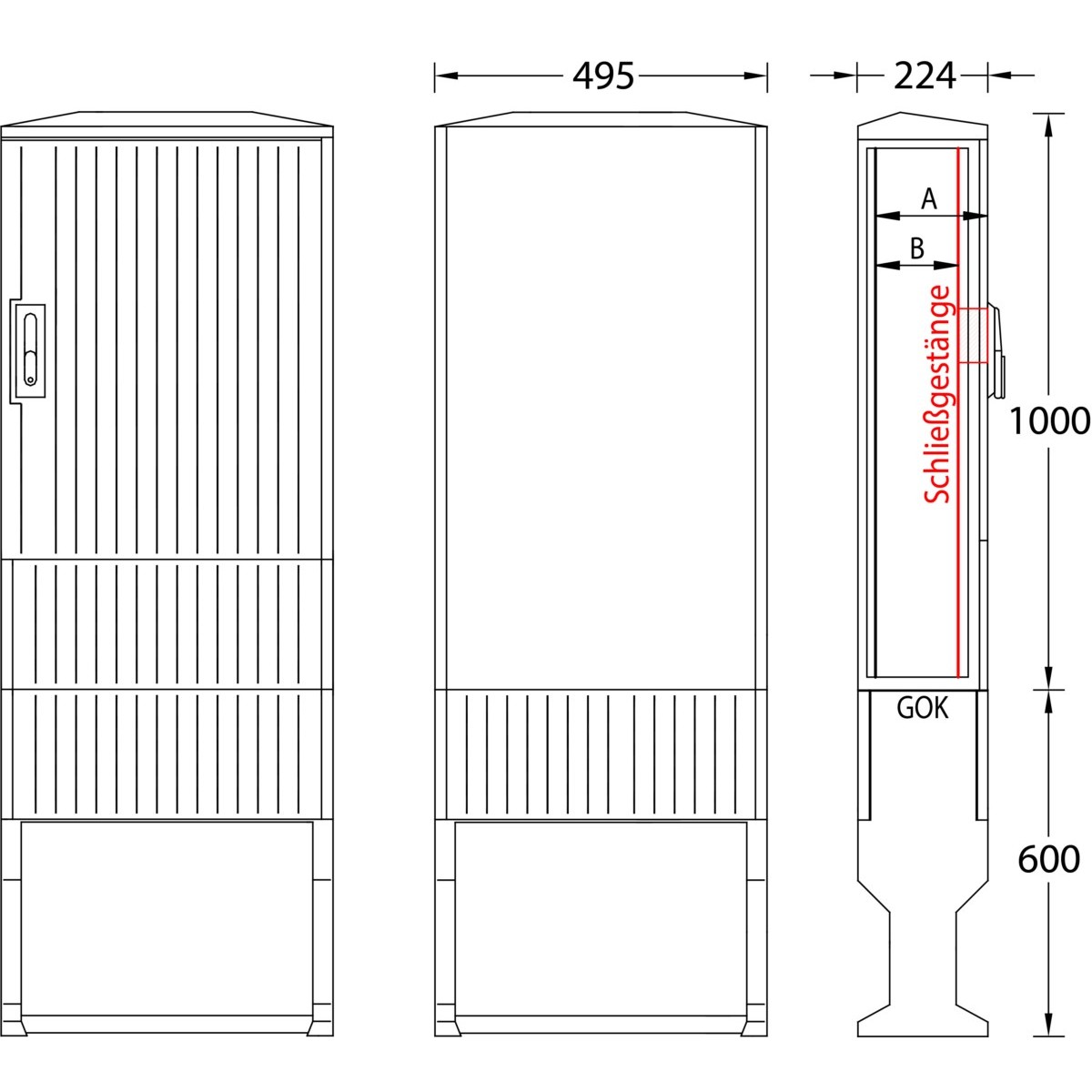 Flachschrank A070-1000
