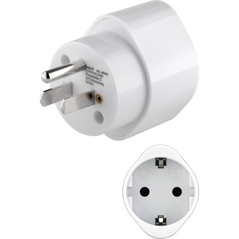 Reiseadapter Europa auf 45355