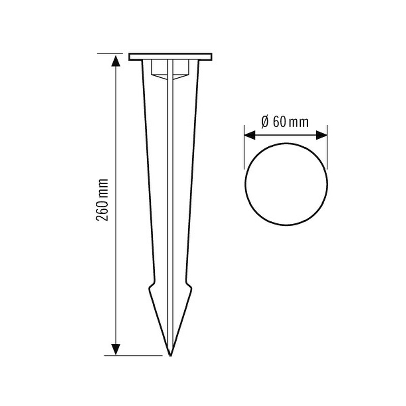 Bodenanker inkl. Adapter FL GROUND SPIKE BK