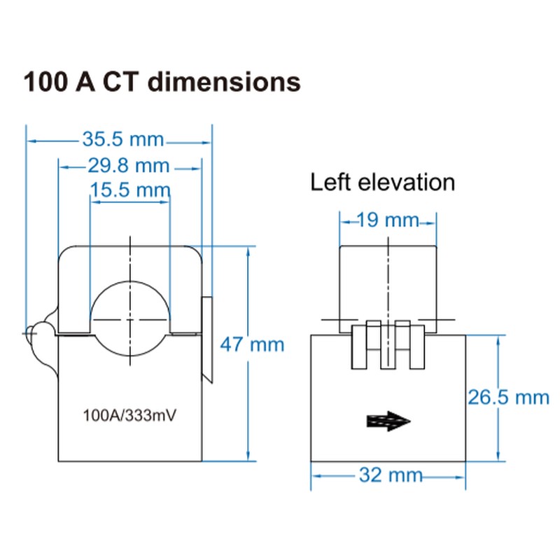 Strommesswandlerset 100A CT