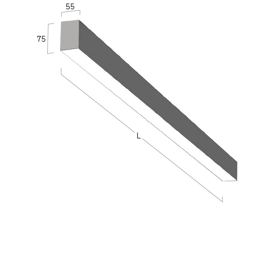 LED-Anbauleuchte LA3LEL-830H-L752-A