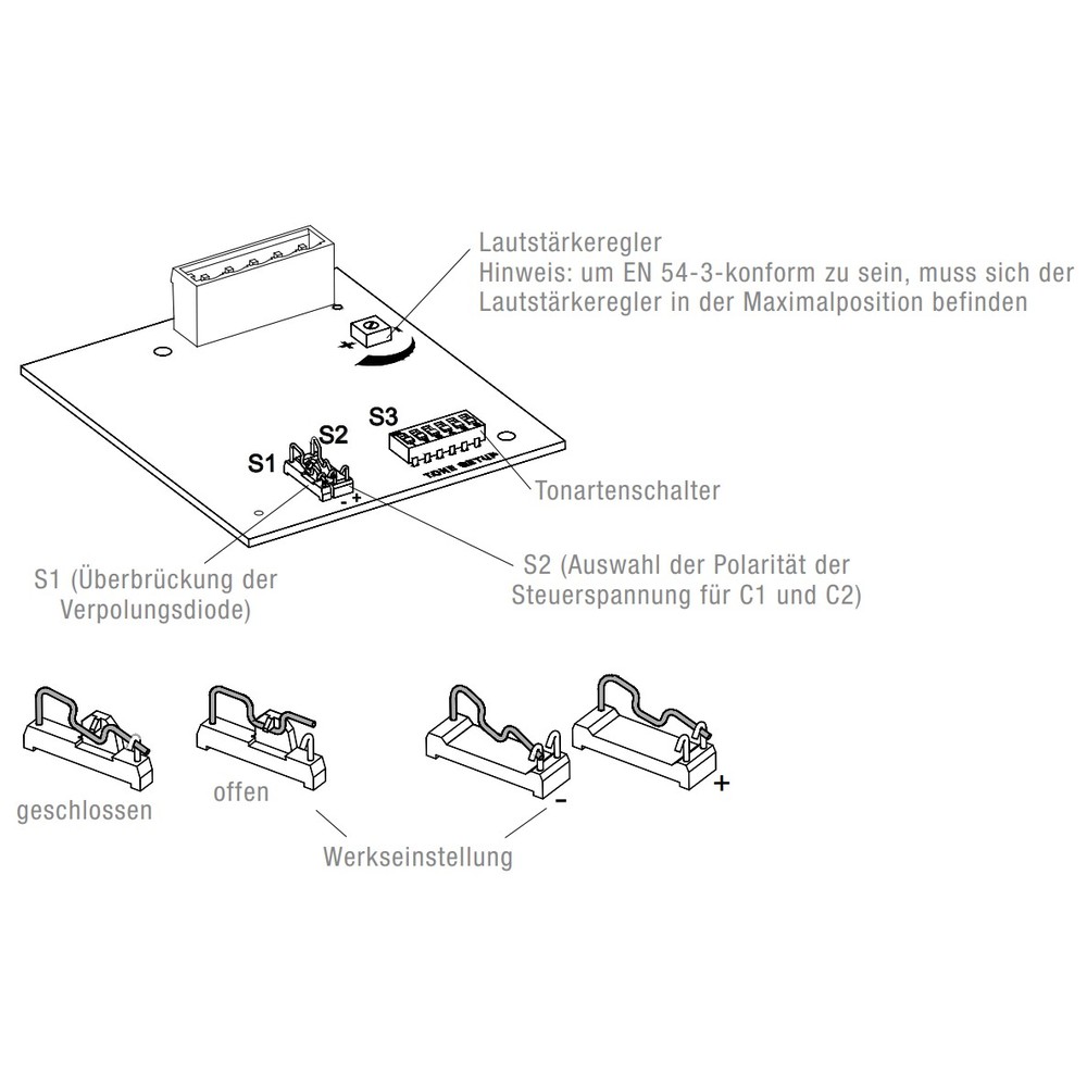 Schallgeber PA X 5-05 230 AC YE