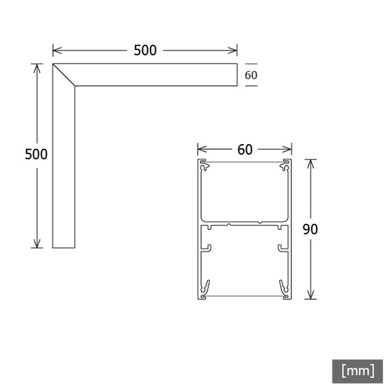 90Grad Eckprofil LKDI-P 060. #665201