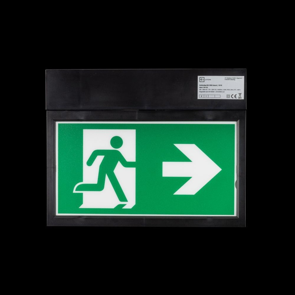 Rettungszeichenleuchte UnlimitedMCBS-Tblack