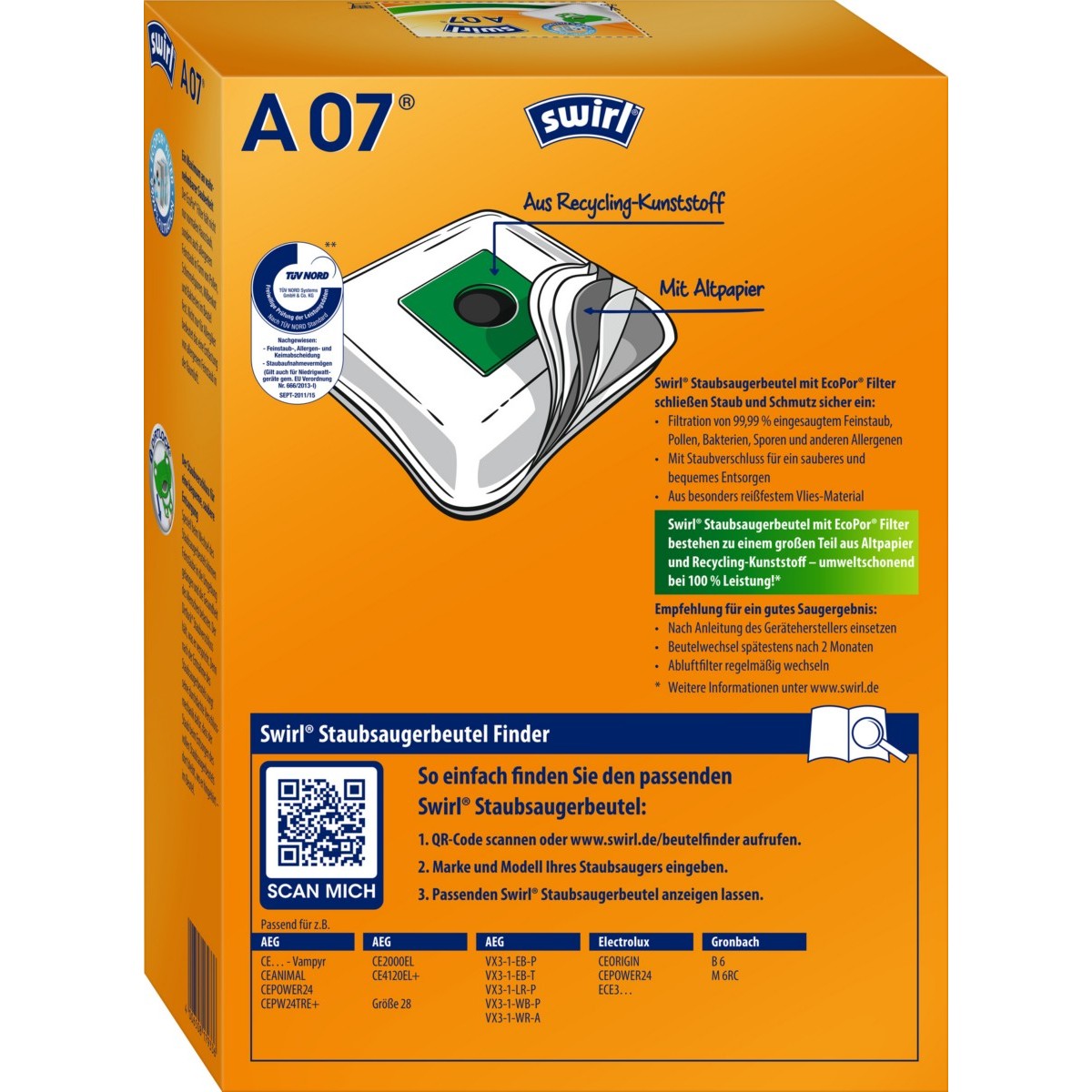 Staubbeutel A 07 EcoPor VE4