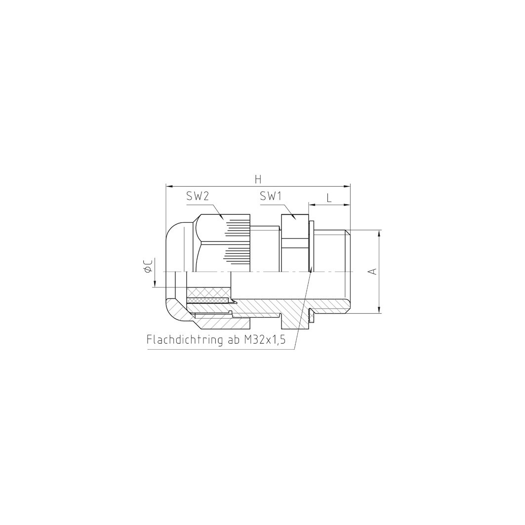 Kabelverschraubung 50.632 PA/R7001
