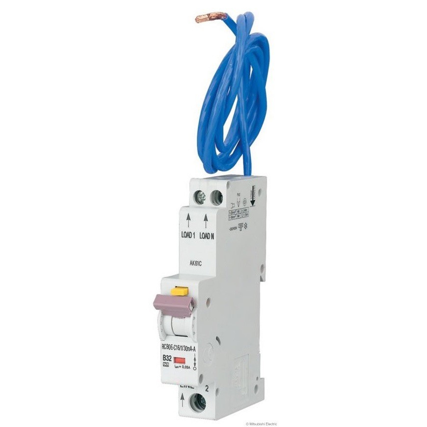 1 MOD RCBO, C-Kurve RCBOE-C10/1/30mA-A