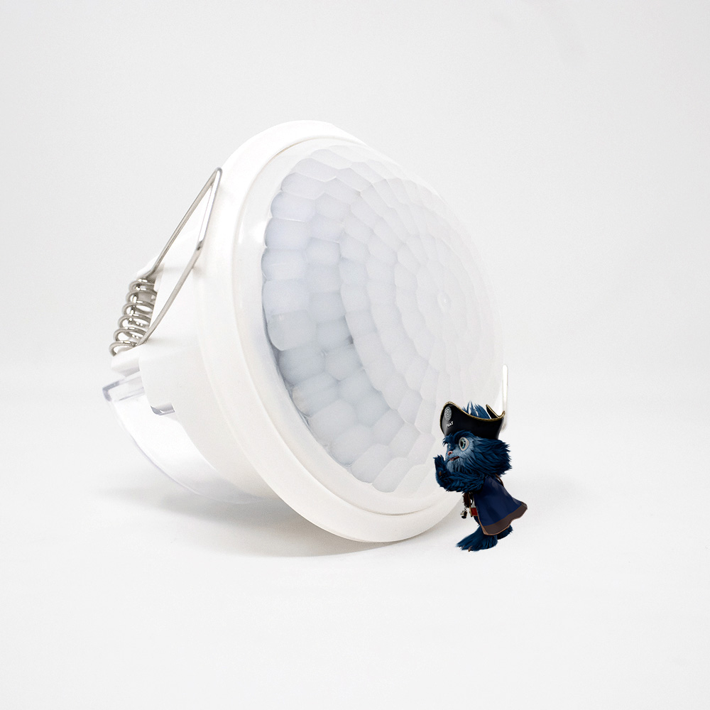 PIRA T8 DE Präsenz-/Bewegungsmelder Decke innen, 360° rund, max. 8 m, 200 W LED, weiß 1030200