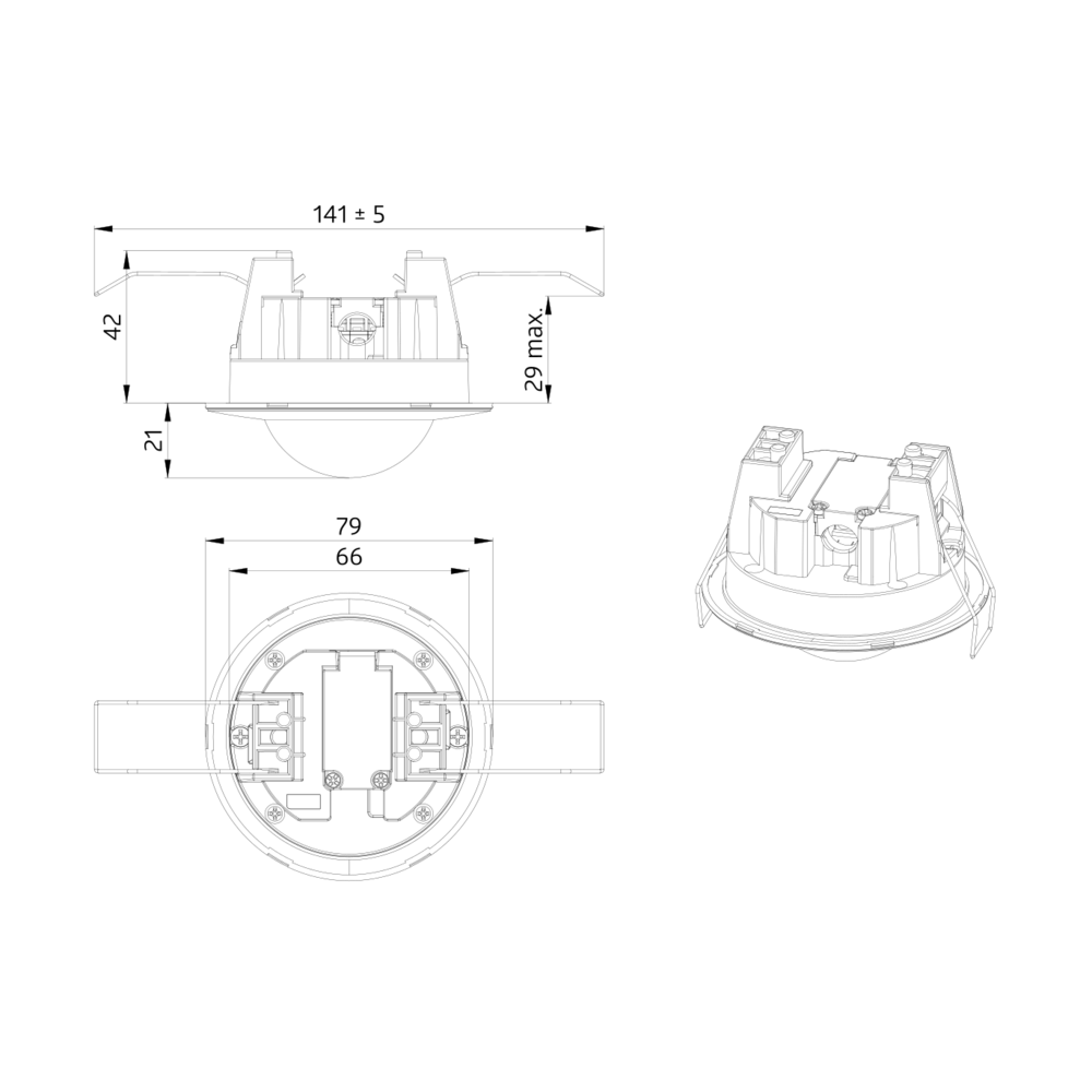 Bewegungsmelder-Set VE10 10 x BL2-DE (VE10)