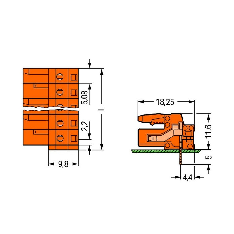 THT-Federleiste abgewink. 232-267