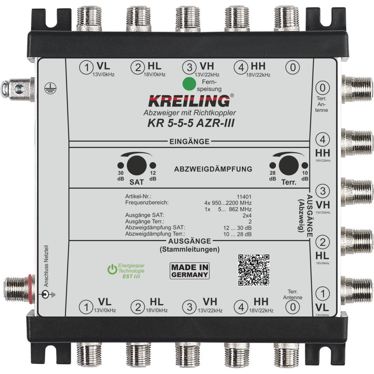 Abzweiger m. Richtkoppler KR 5-5-5 AZR-III