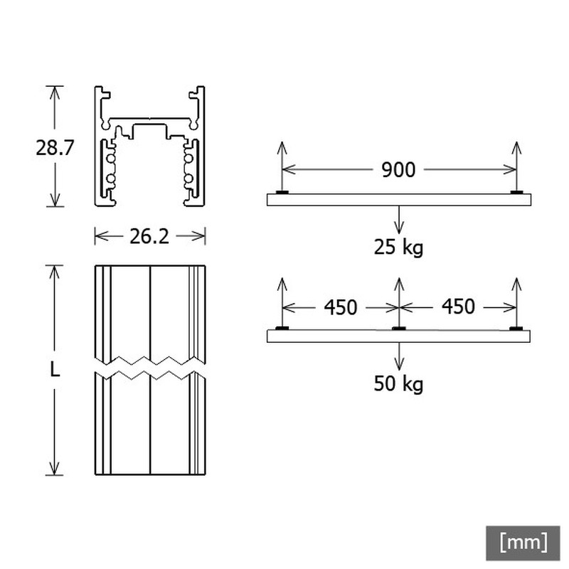 48-V-Stromschiene 1m NEOA10/95001/ST6Esw
