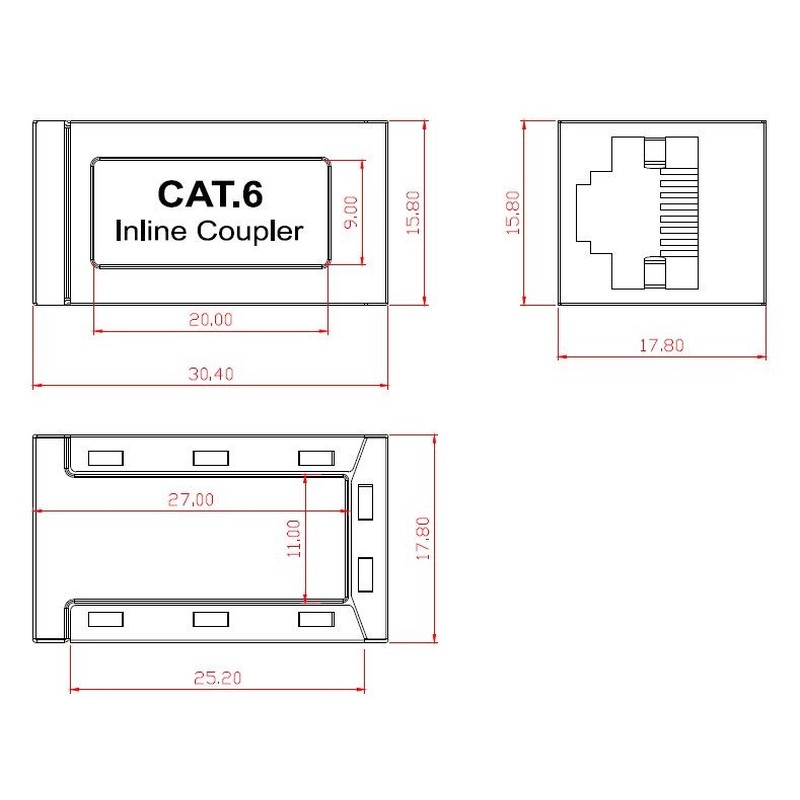 Modular-Kupplung 1:1 RJ45 37489.1