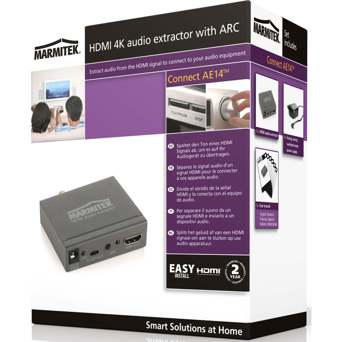 HDMI 4K Audio-Extraktor MARMITEK ConnectAE14