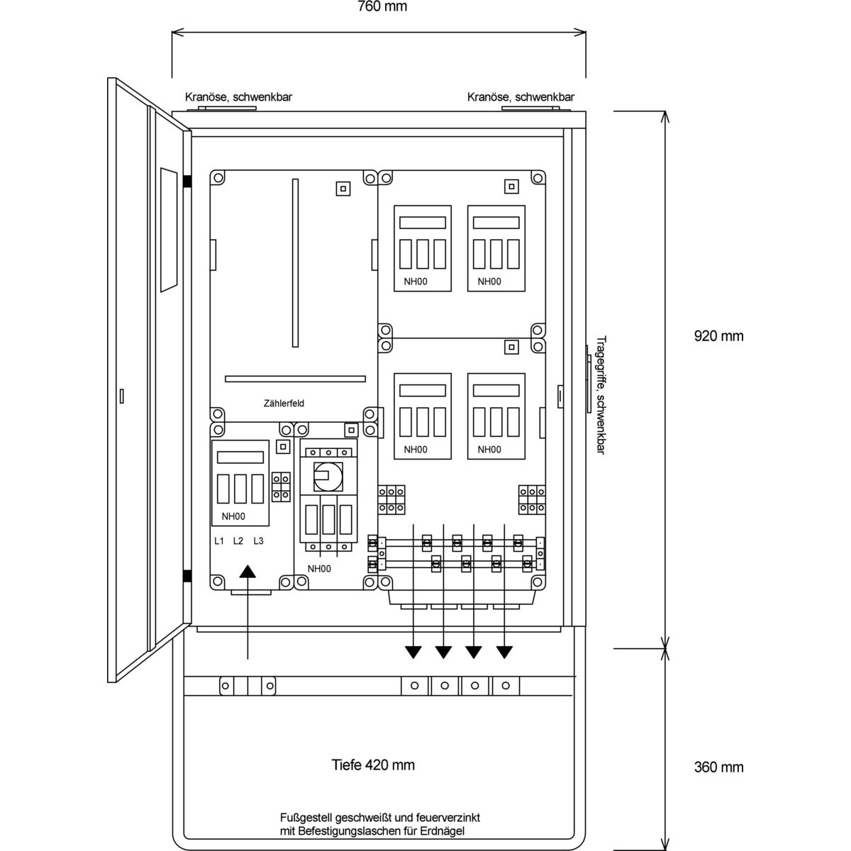 Anschluss-Schrank A 80/4