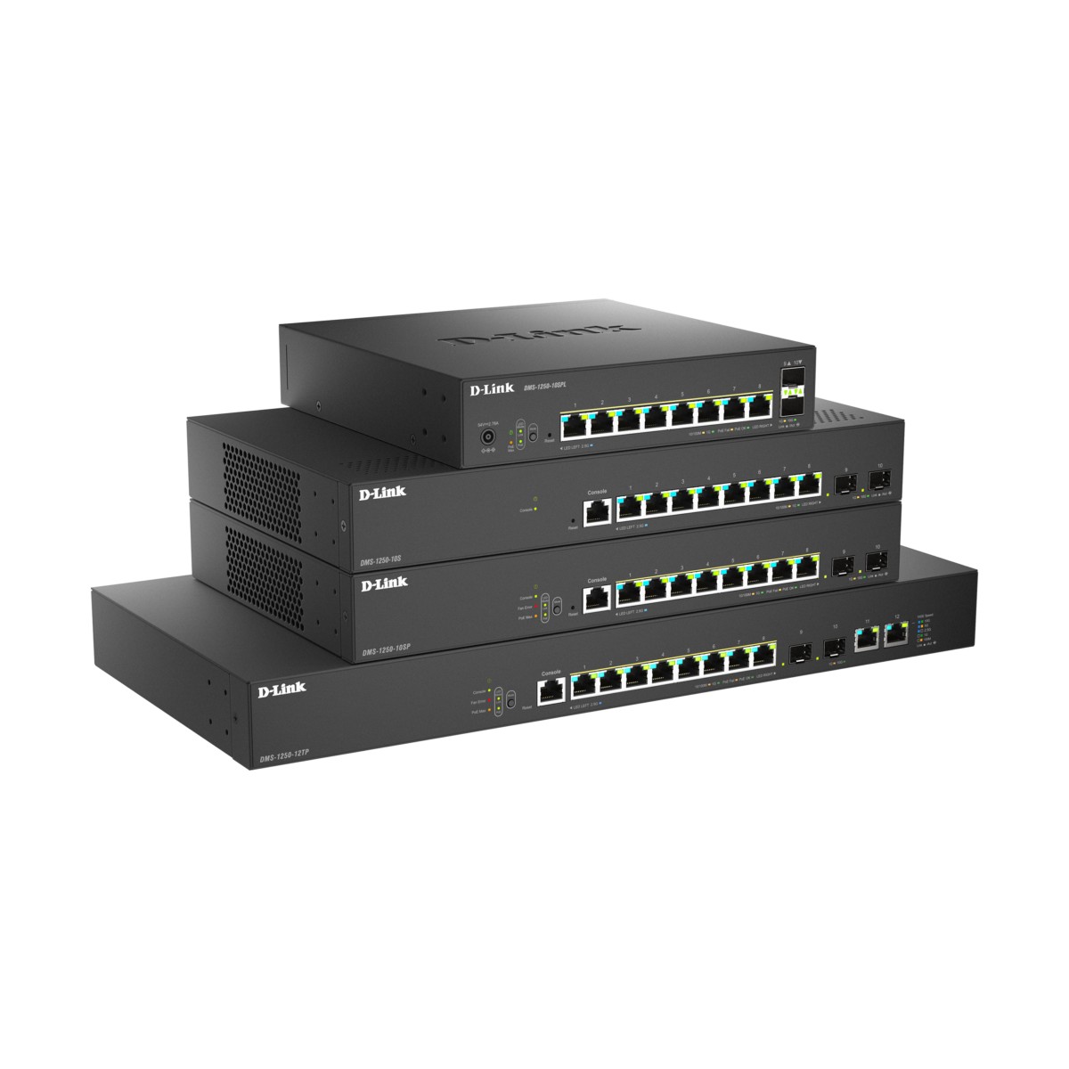 10-Port 2.5G BASE-T PoE, DMS-1250-10SPL/E