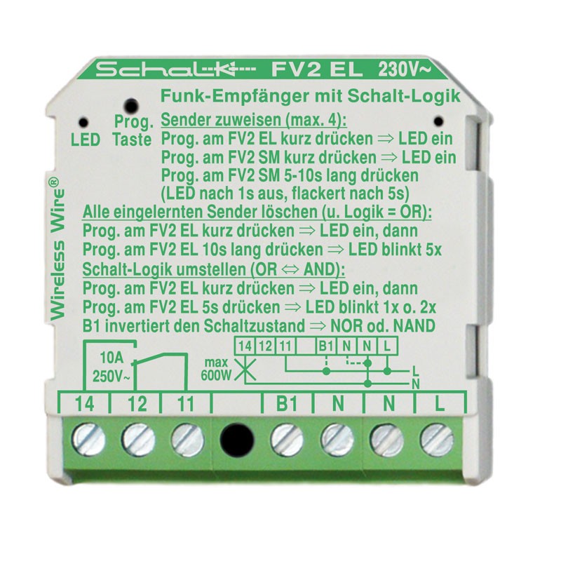 Funk-Empfänger m. Logik UP FV2 EL