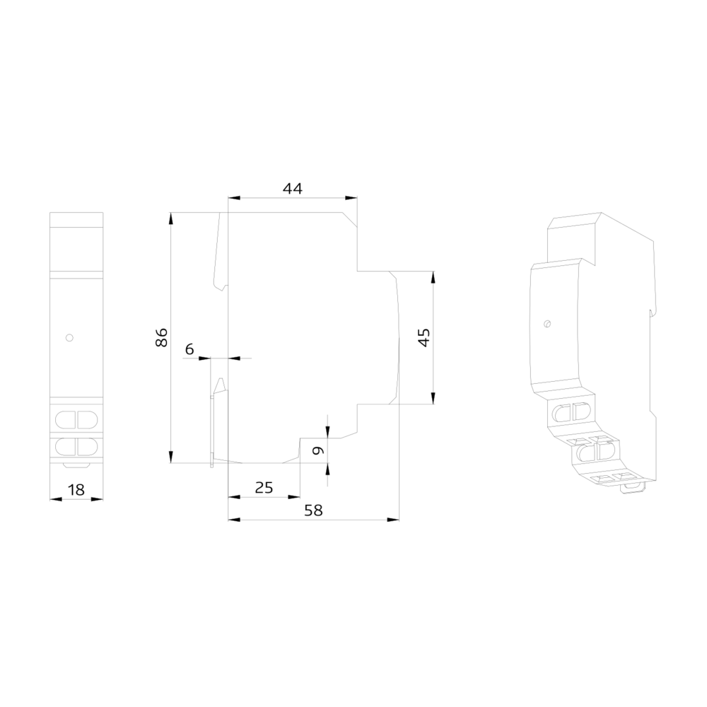 Relaismodul RM1-LINK-REG DALI2ws
