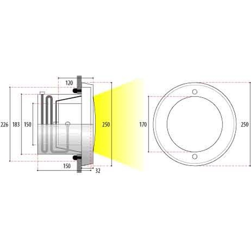 Schwimmbecken-Scheinwerfer 4.0311.00.00