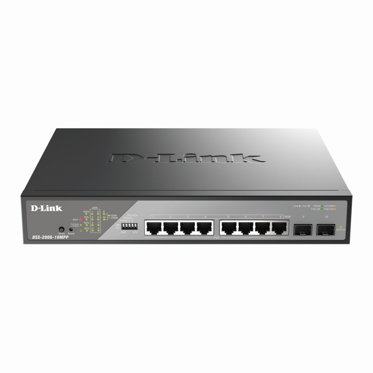 10-Port Gigabit Switch DSS-200G-10MPP/E
