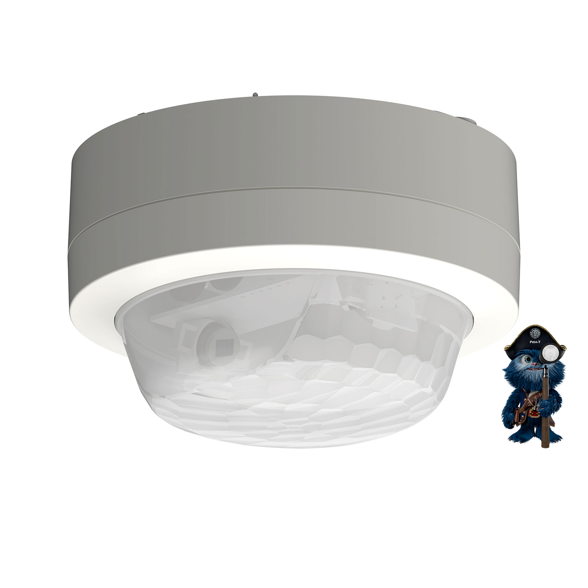 PIRA TC AP Bewegungsmelder Korridor Decke Aufputz innen, 360° rechteckig, 25 x 3 m 1030205