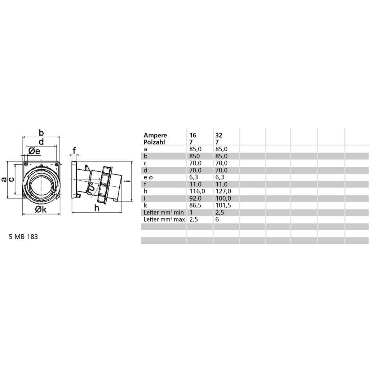 Anbau-Gerätestecker 27118
