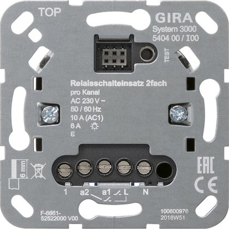 Relaisschalteinsatz 2fach 540400