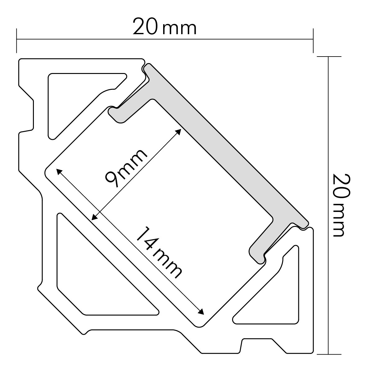 Alu Eck-Profil 2m 5011147808