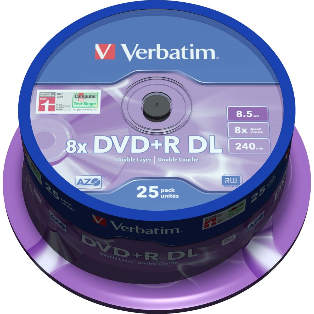 DVD+R DL 8.5GB/240Min/8x 43757 (VE25)